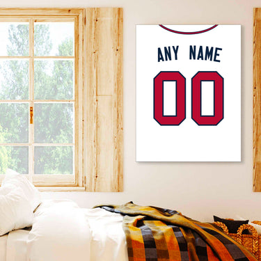 Atlanta Jersey Custom Canvas Print Wall Art for Boy Girl Men Women Baseball Personalized Canvas Art